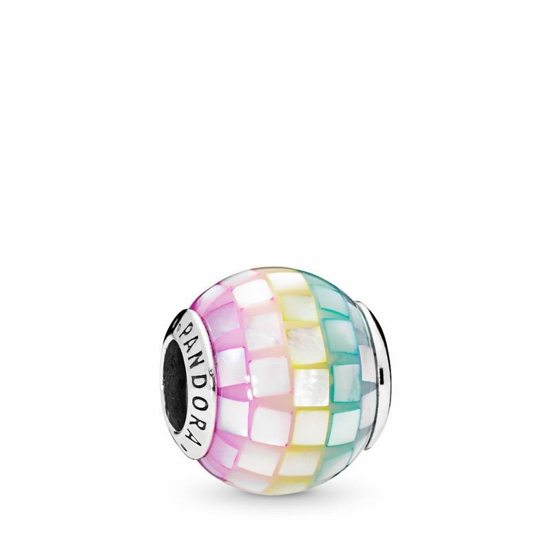 Pandora Multi-Color Mosaic Charm Silver/Mother Of Pearl Egypt FC7958302